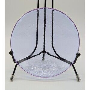 Fire and Light Purple Lavender Recycled Glass Dipping Bowl Dish 4.5"